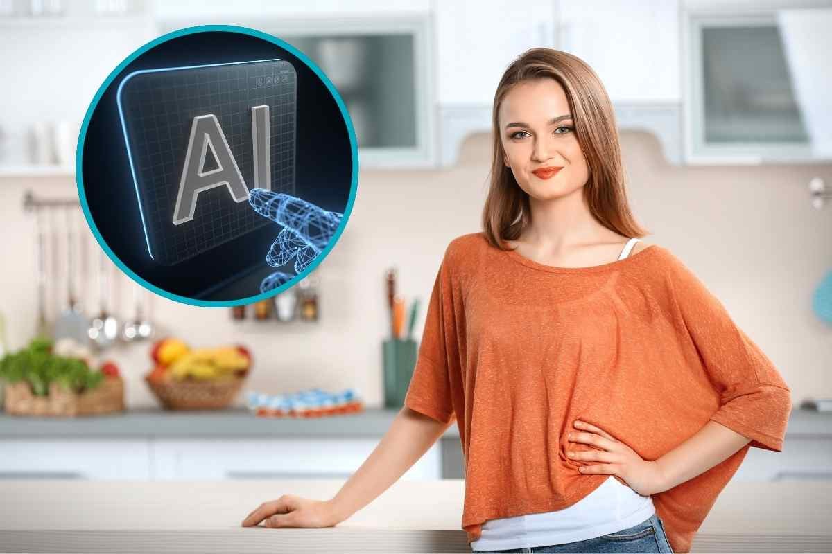 Donna in cucina e Intelligenza Artificiale