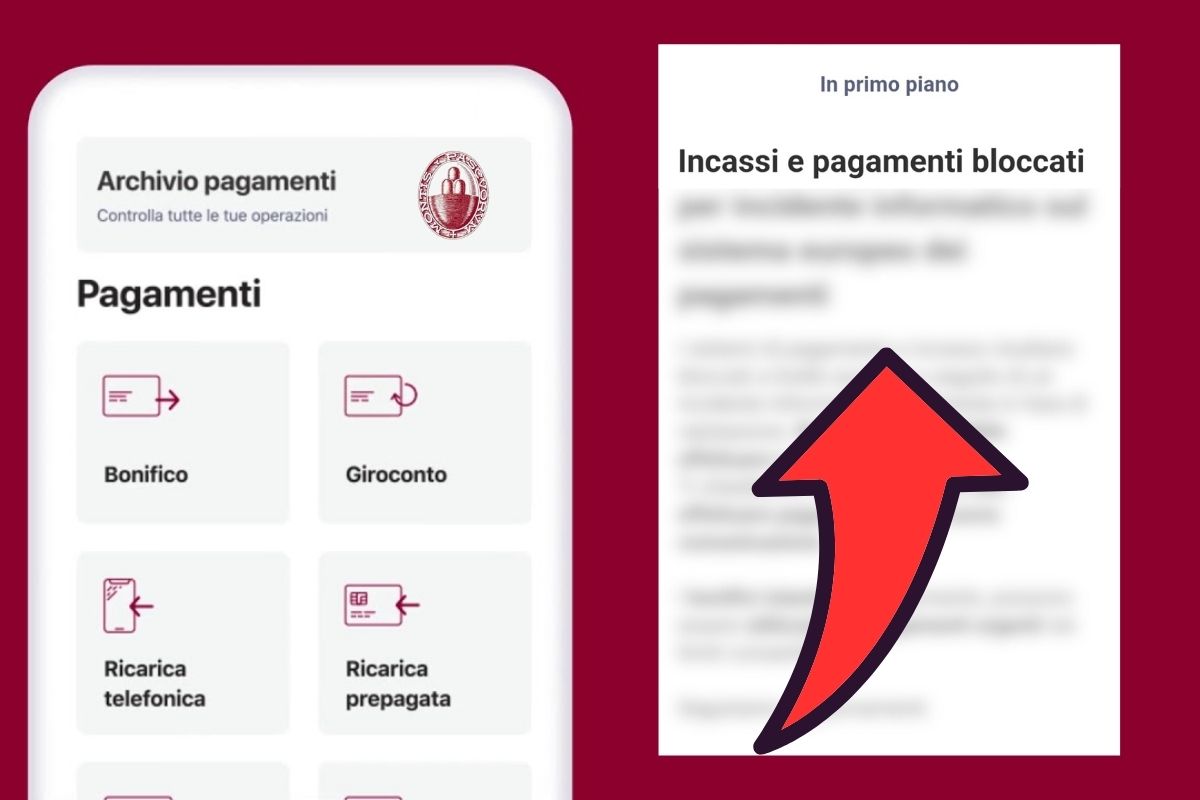 app Monte dei Paschi bloccata conto corrente