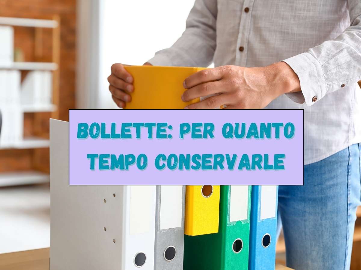 Uomo sistema documenti scritta quanto tempo conservare bollette